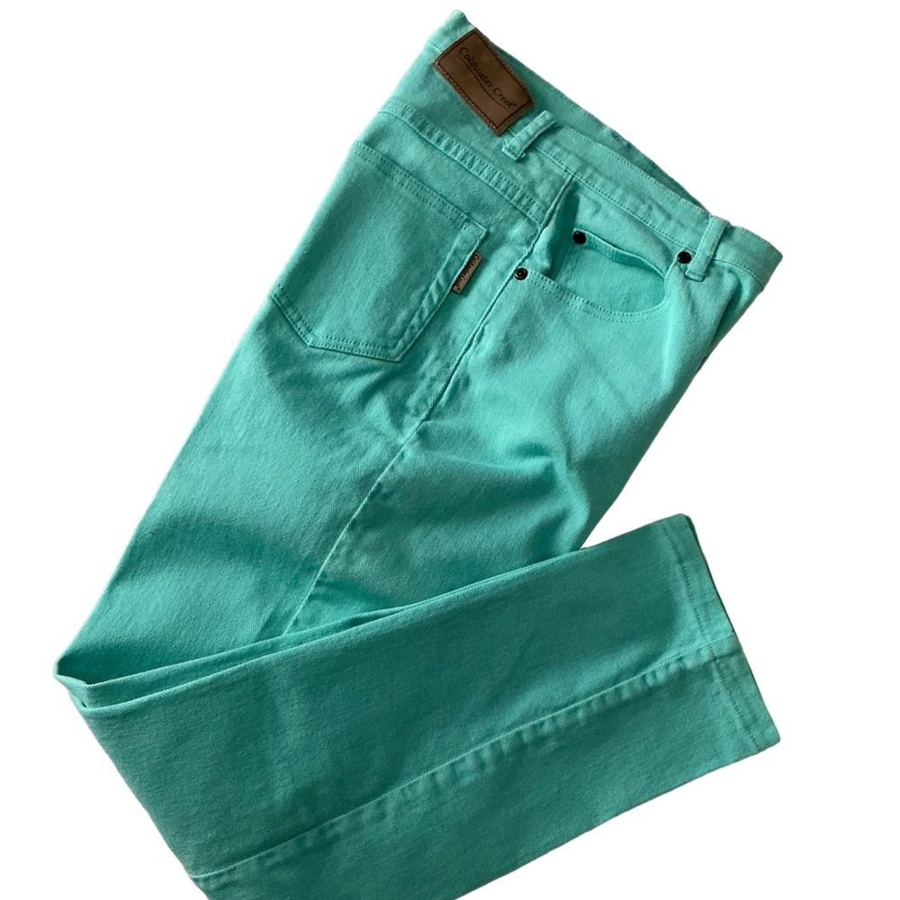 Coldwater Creek Turquoise Denim Jeans Women's Size 6 EUC